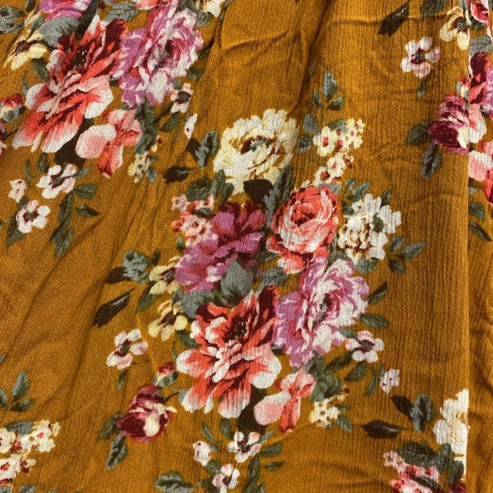 Mittoshop Mustard Floral Bohemian Tunic - Size Large - Picture 3 of 16